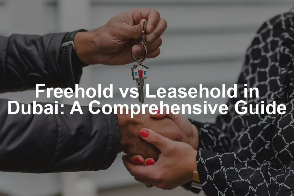 Featured image for Freehold vs Leasehold in Dubai: A Comprehensive Guide