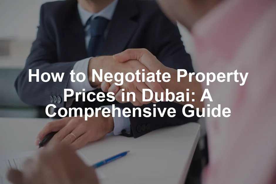 Featured image for How to Negotiate Property Prices in Dubai: A Comprehensive Guide